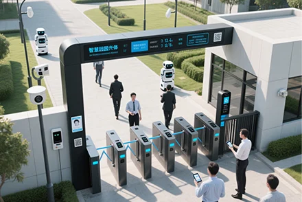 Zewnętrzna brama dla pieszych z bramą wahającą się