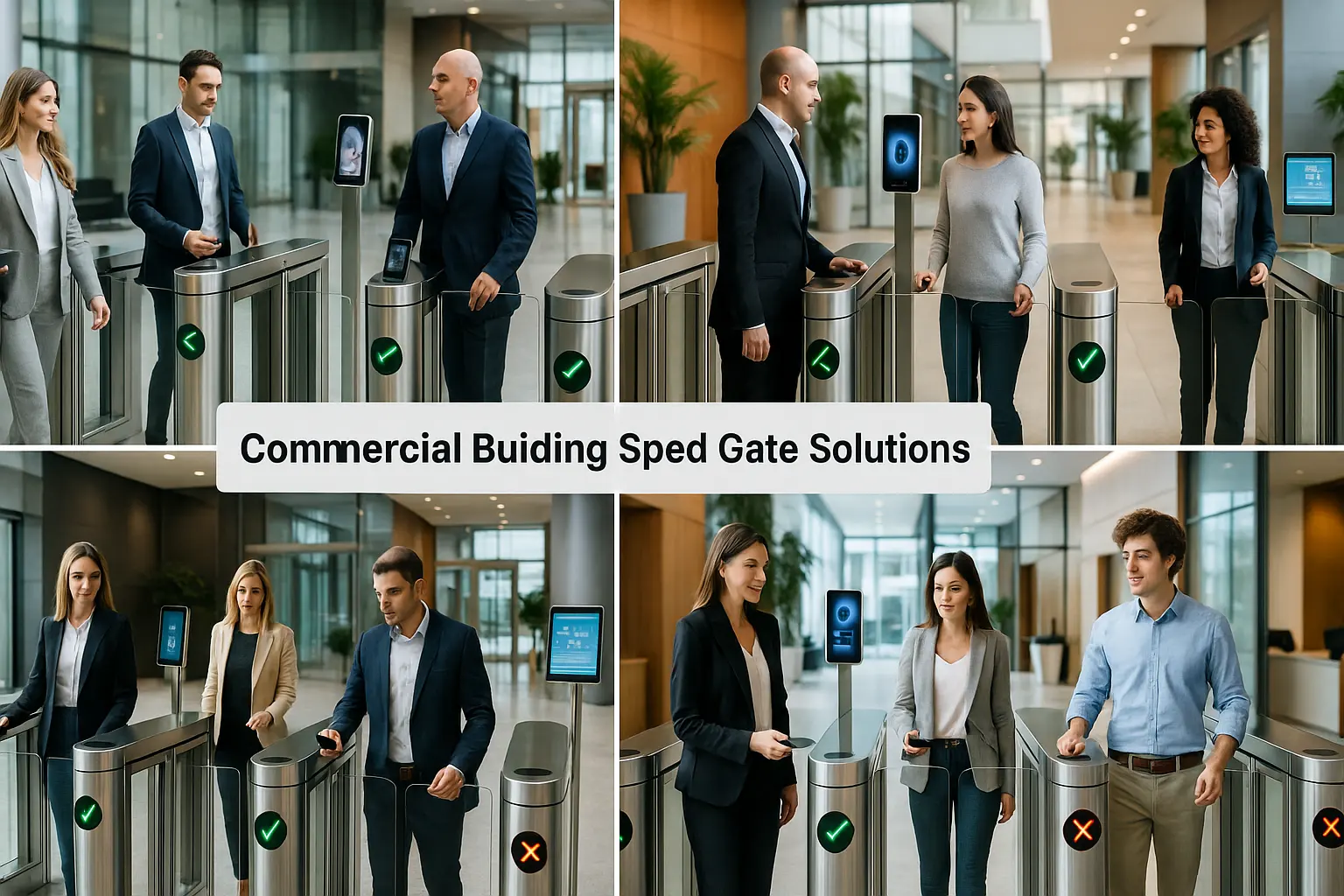 Rozwiązanie szybkich bramek w budynkach komercyjnych w Europie