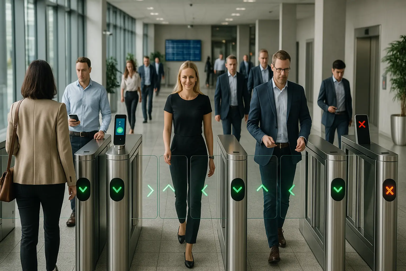 Niemieckie przepustowościowe bramki dla pieszych