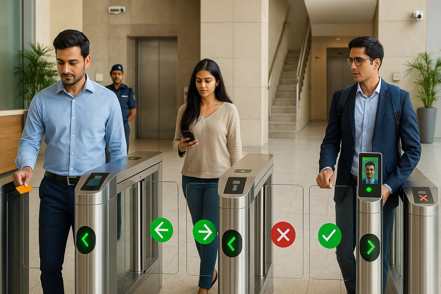 Kontrola dostępu do bramek pieszych w Indiach