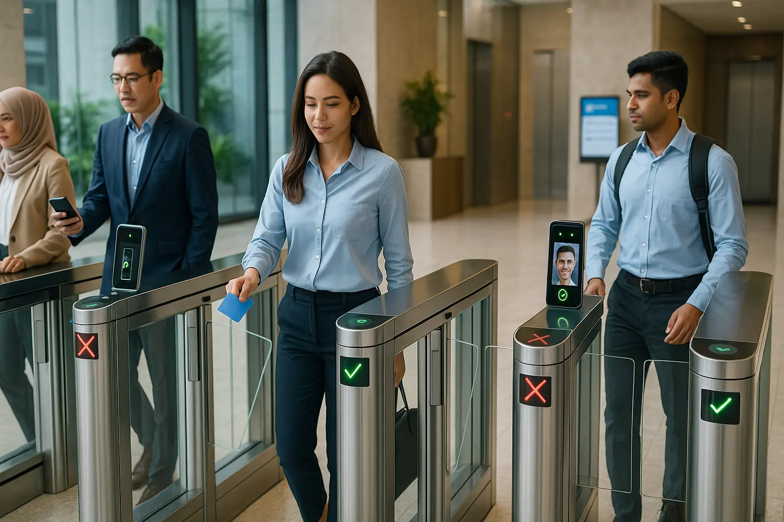 Bramka prędkości wejściowa do budynku biurowego w Malezji