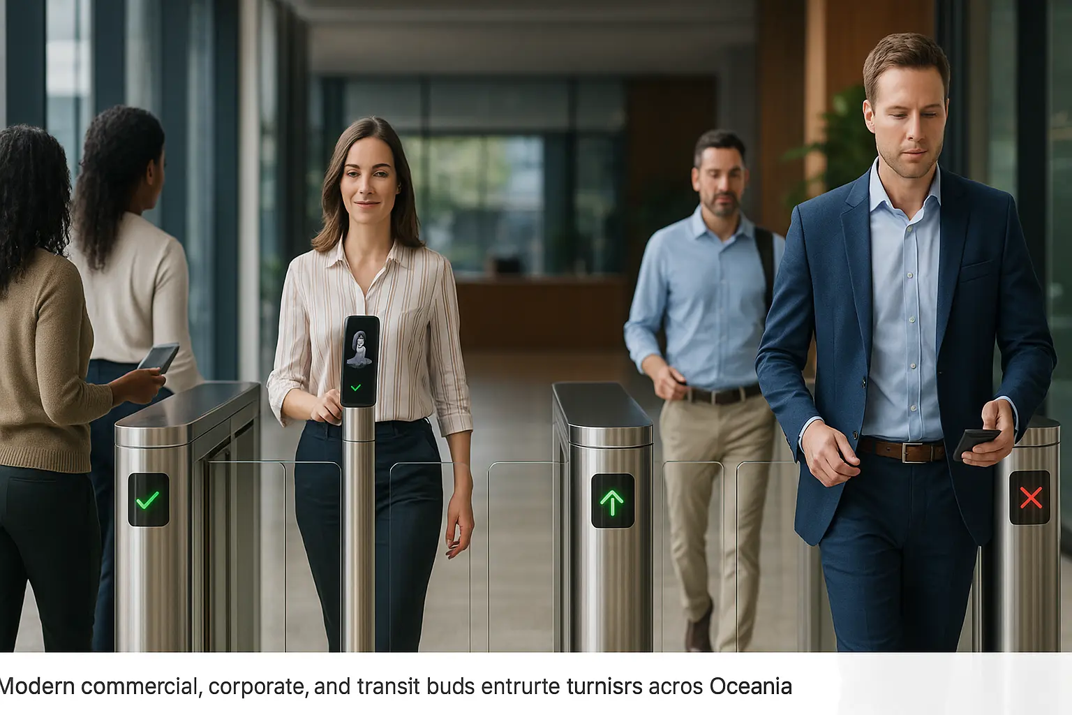 Rozwiązanie bramki prędkościowej wejścia do Oceanii