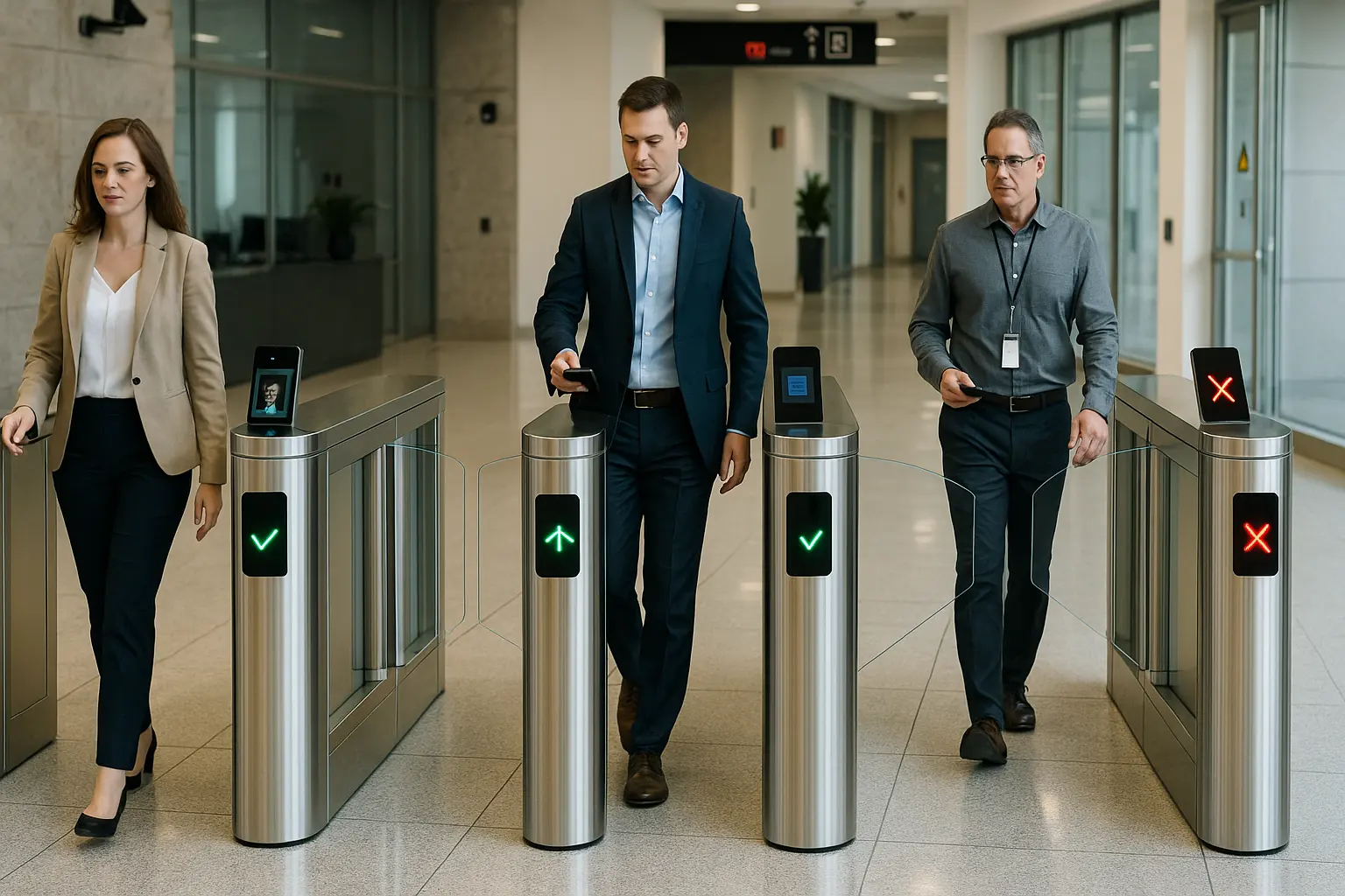 Kontrola dostępu do bramek pieszych w Stanach Zjednoczonych