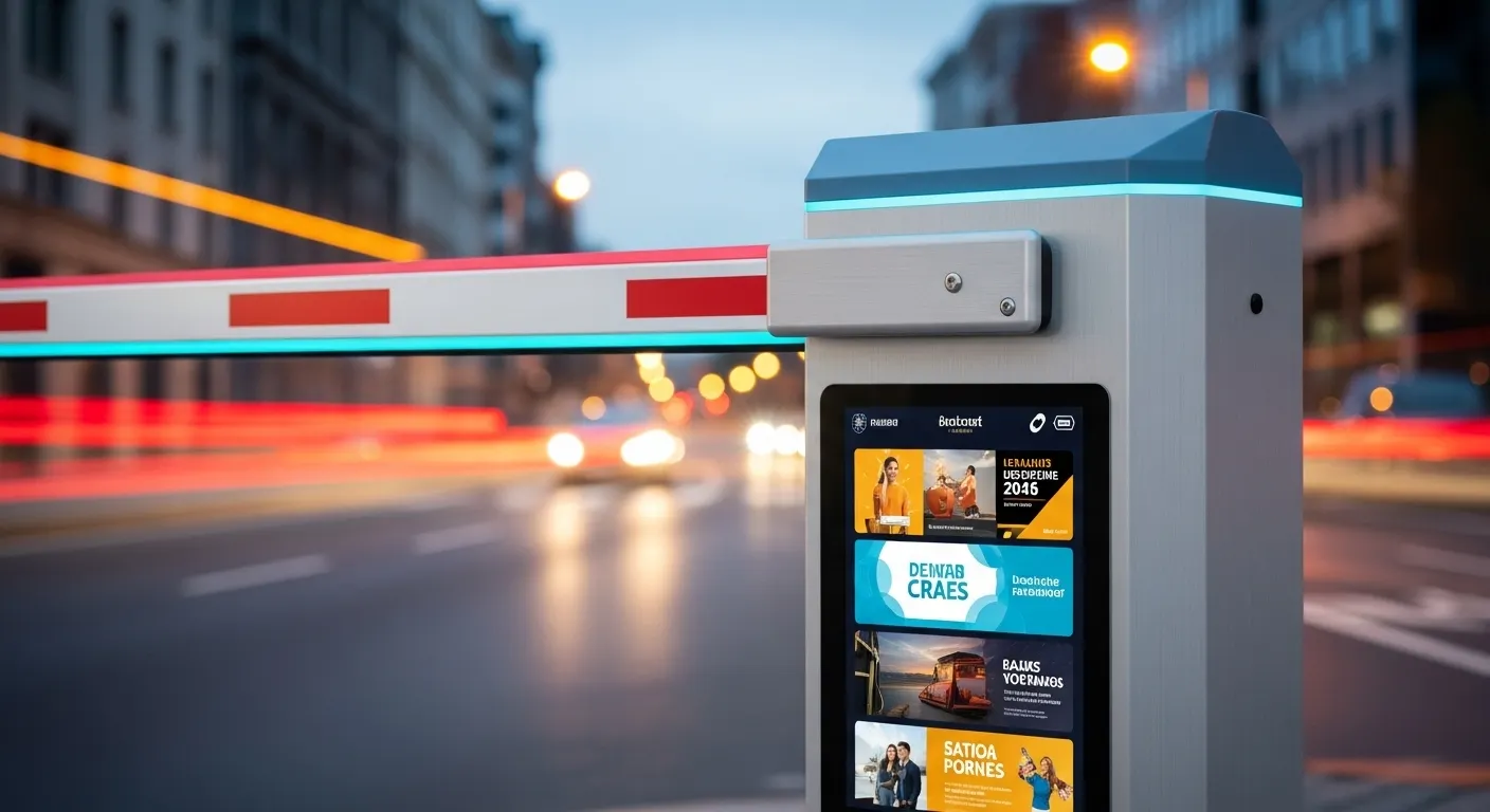 Reklama bariery parkingowej