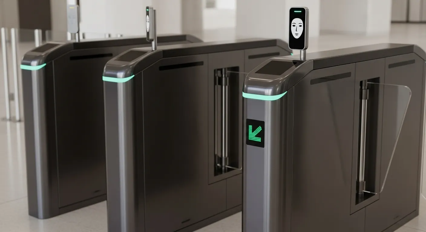 Rozpoznawanie twarzy piecze bramki prędkości do farb