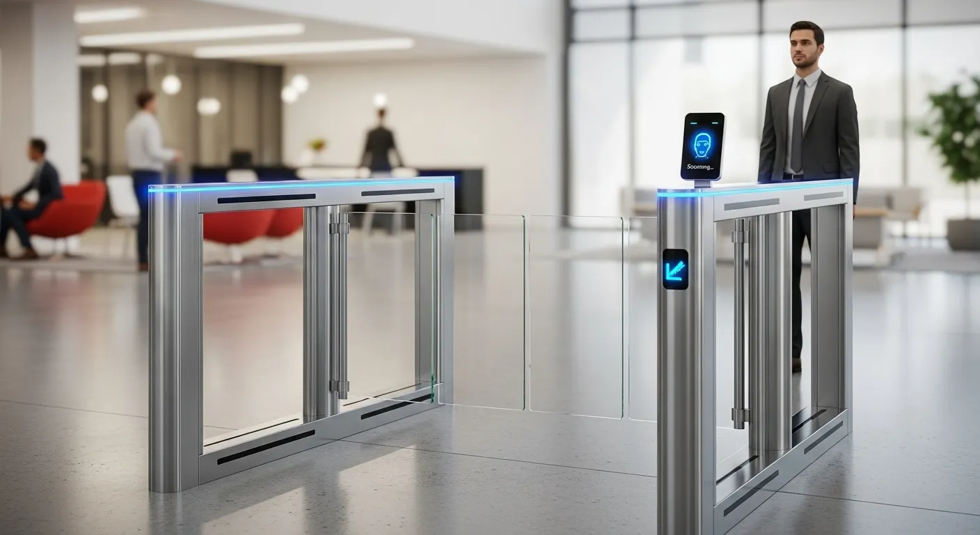 Brama wahadłowa z rozpoznawaniem twarzy