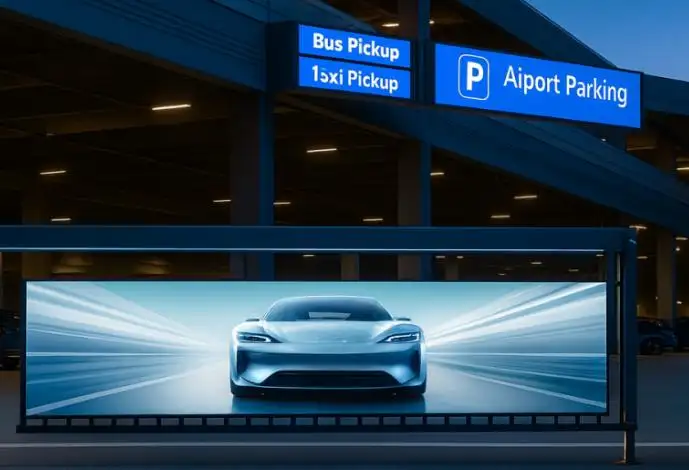 Brama barierowa parkingowa dla parkingu na lotnisku