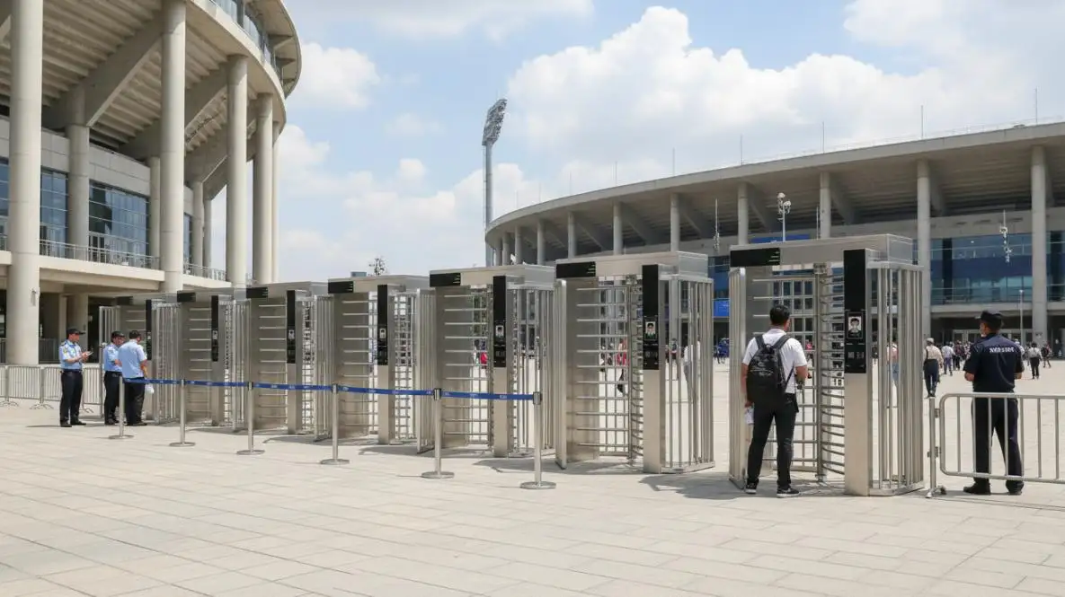 Systemy bramek obrotowych na pełnej wysokości dla ochrony stadionu