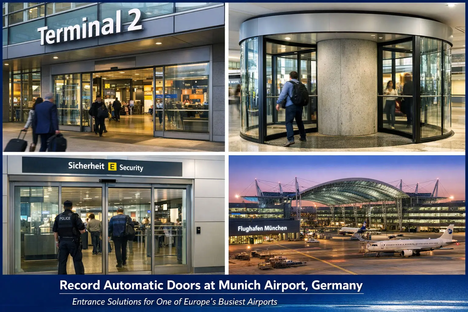 Record Automatic Door Solutions at Munich Airport, גרמניה